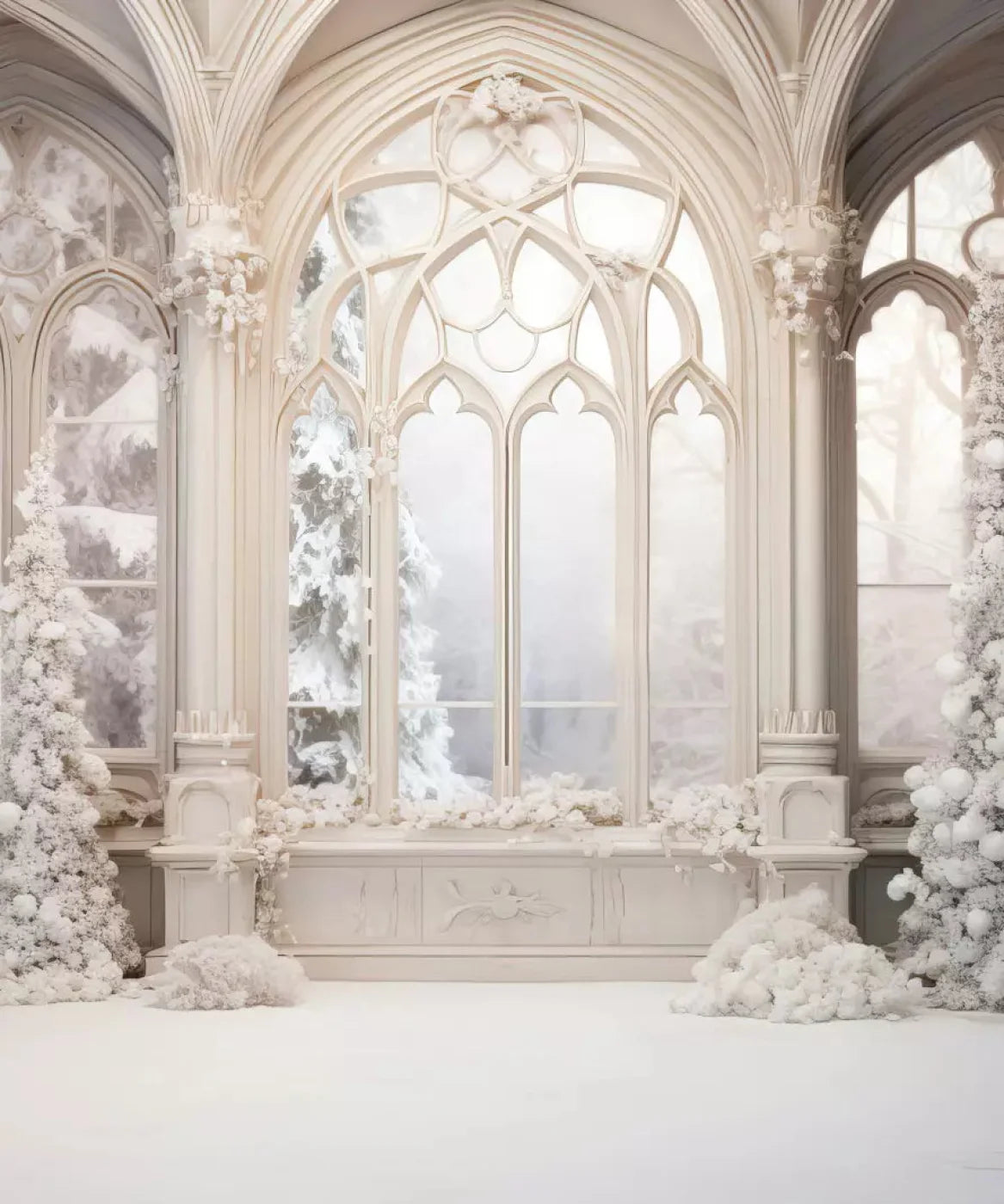 Christmas Holiday Ballroom Backdrop for Photography