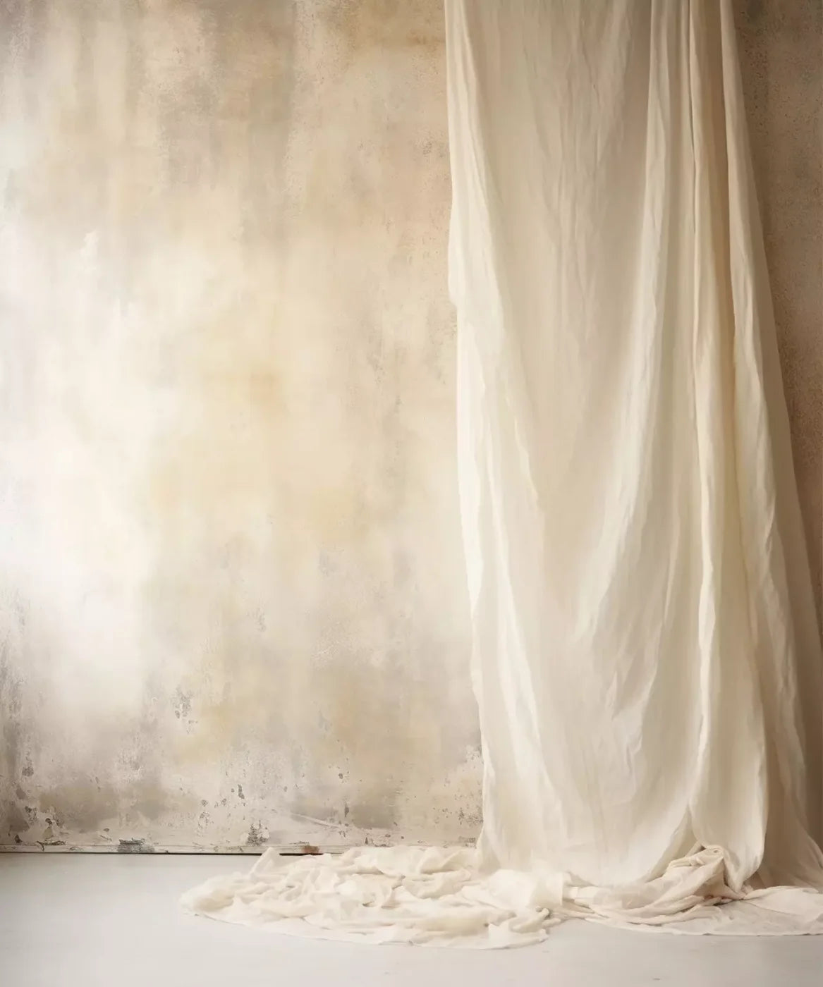 Plaster Wall With Curtain I 10X12 Ultracloth ( 120 X 144 Inch ) Backdrop