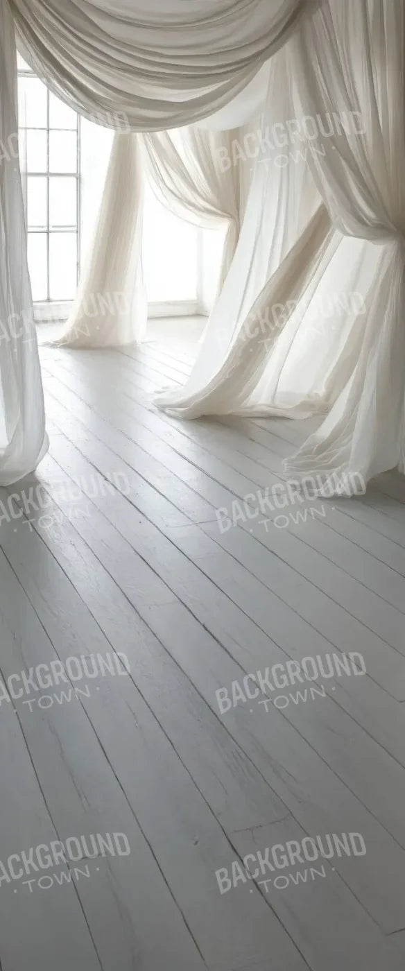 White Sheer Drapery Sweep 5’x12’ UltraCloth for Westcott X-Drop (60 x 144 inch) Backdrop