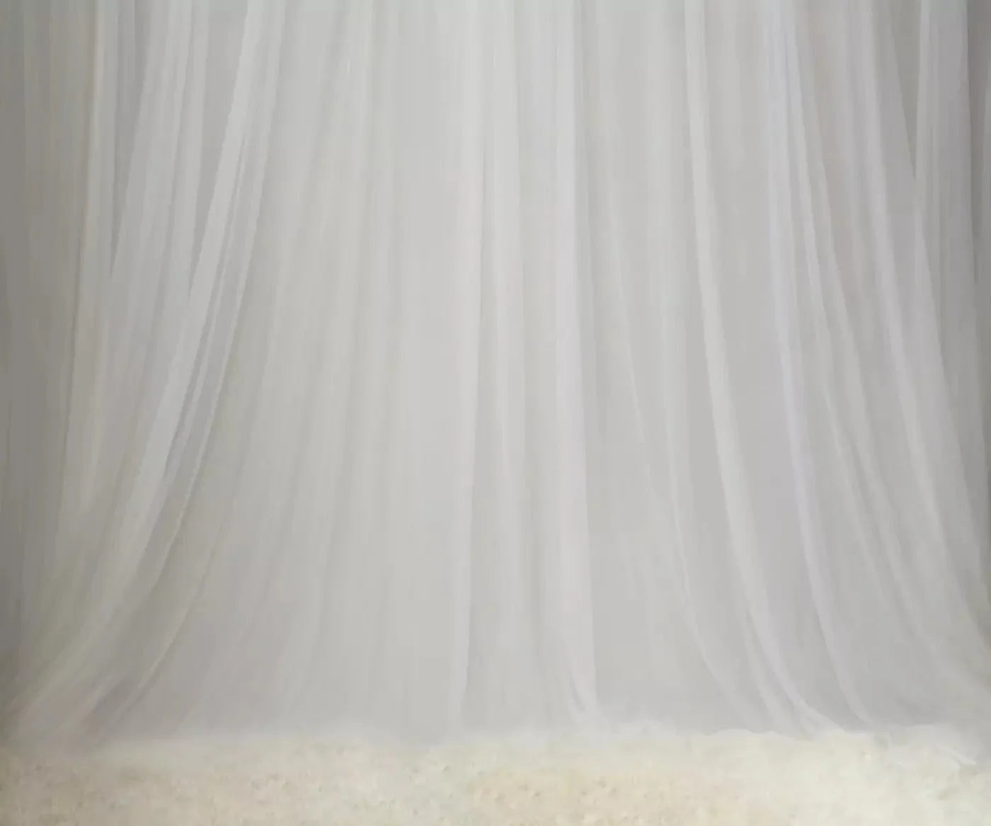 White Sheers 5X42 Fleece ( 60 X 50 Inch ) Backdrop
