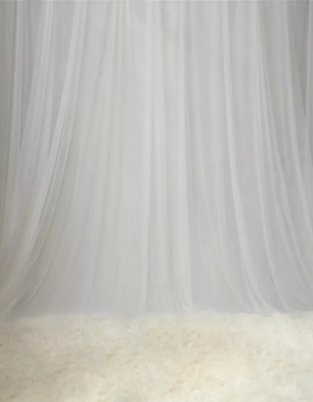 White Sheers 6X8 Fleece ( 72 X 96 Inch ) Backdrop
