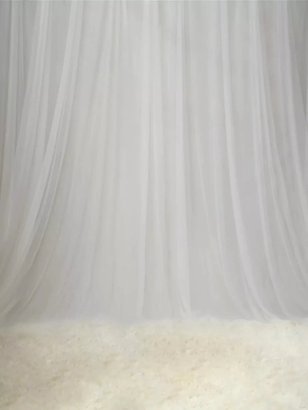 White Sheers 8X10 Fleece ( 96 X 120 Inch ) Backdrop