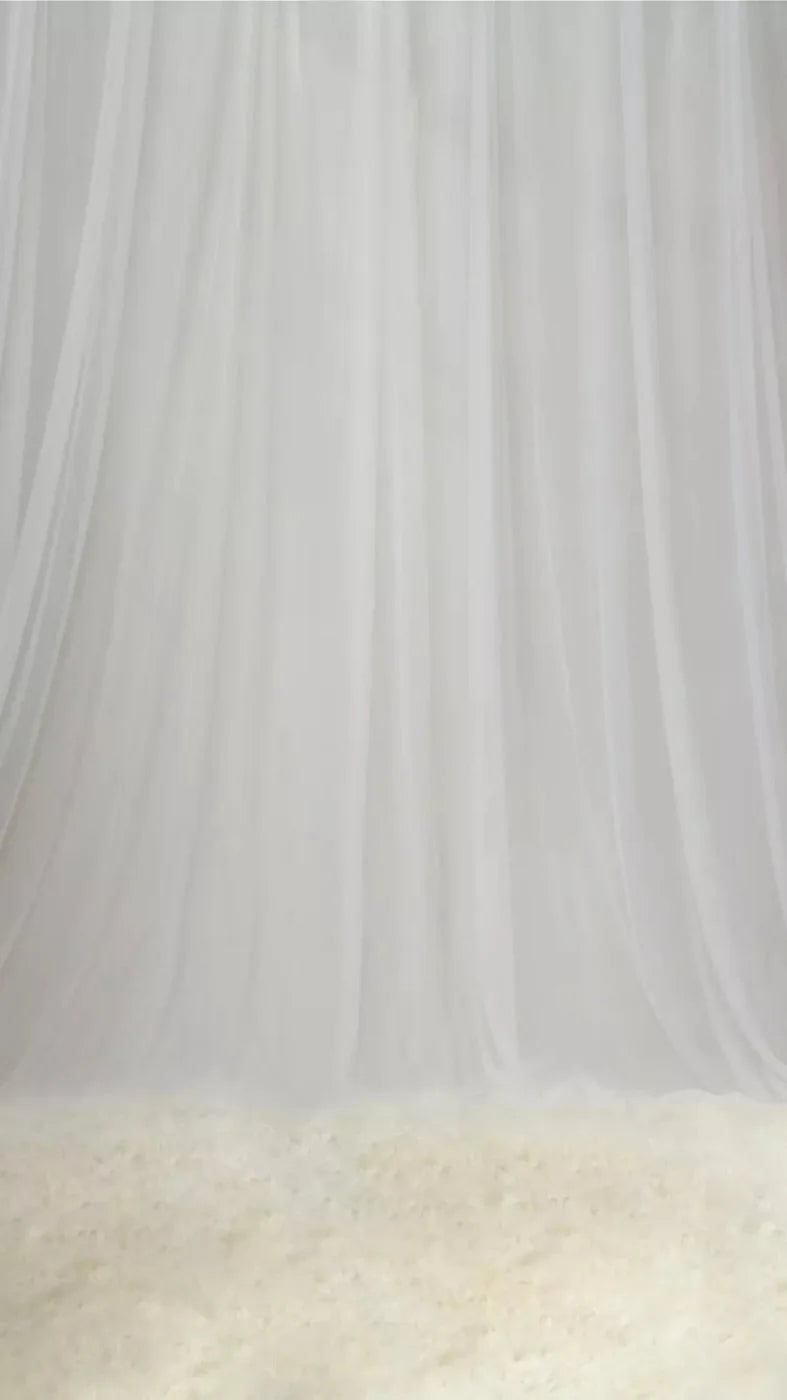 White Sheers 8X14 Ultracloth ( 96 X 168 Inch ) Backdrop