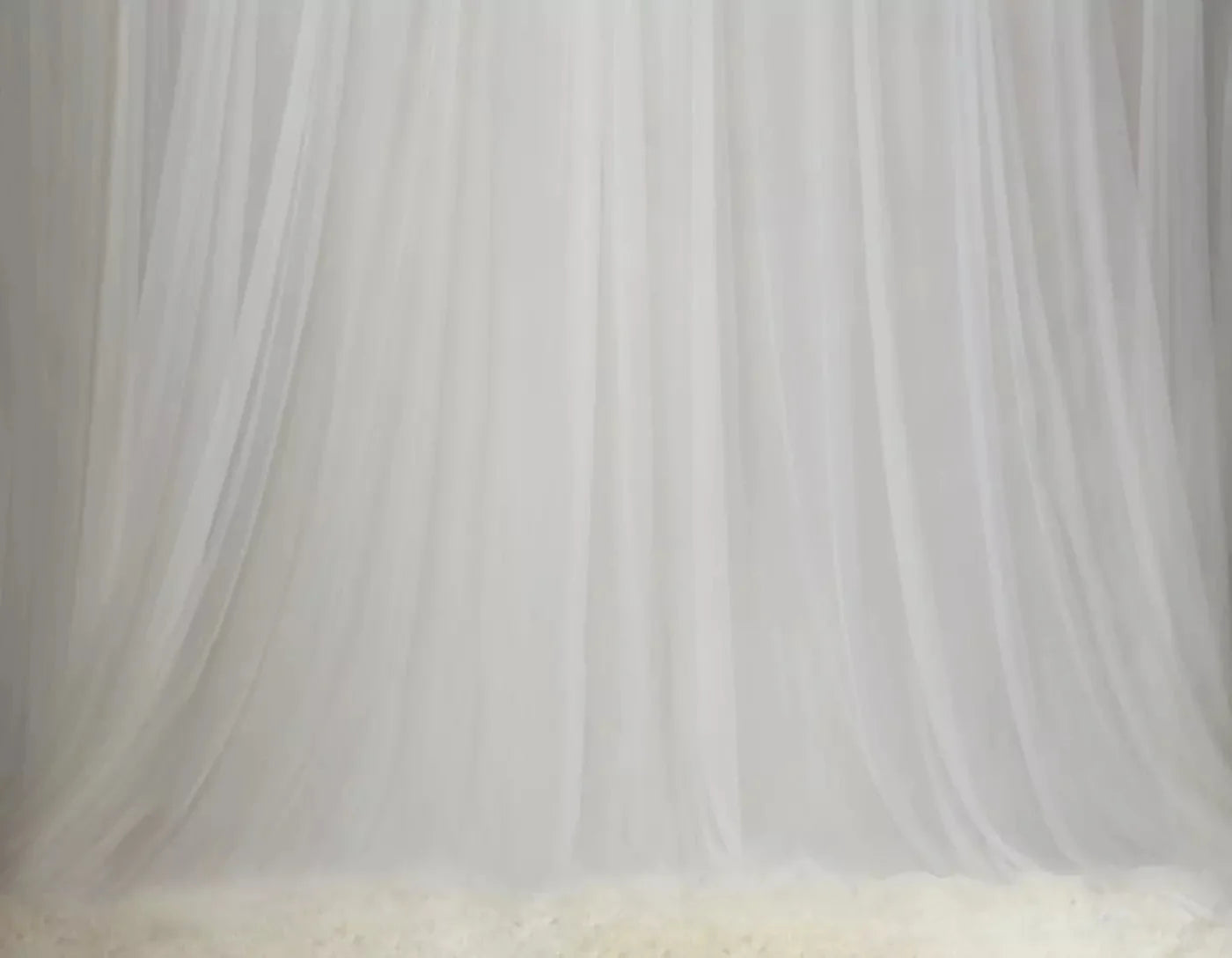 White Sheers 8X6 Fleece ( 96 X 72 Inch ) Backdrop