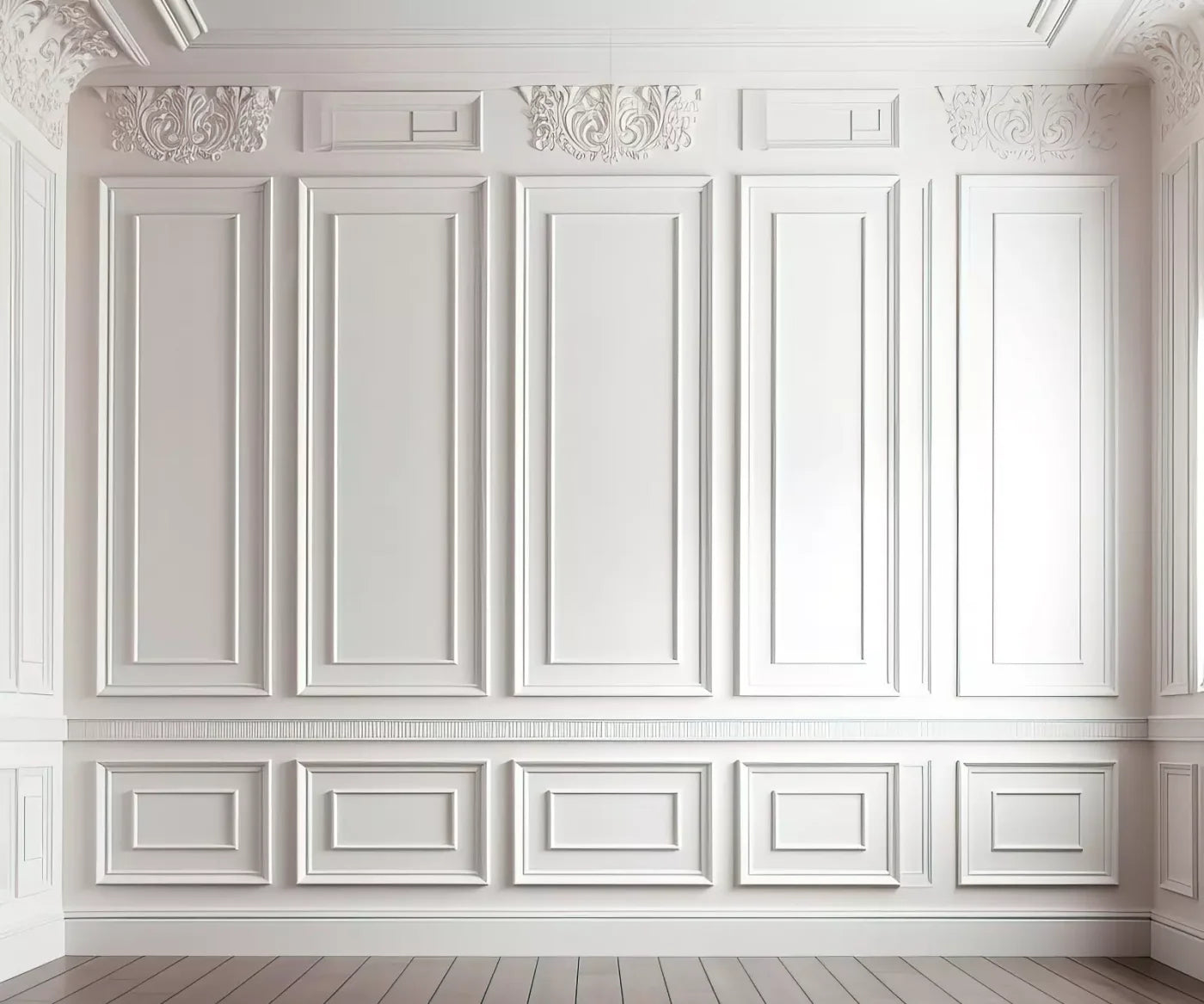White Simple Ballroom 12X10 Ultracloth ( 144 X 120 Inch ) Backdrop