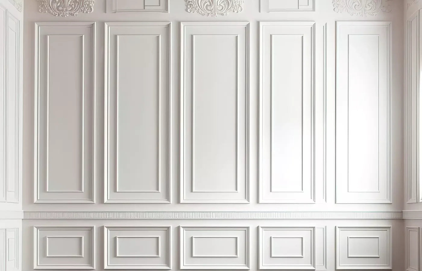 White Simple Ballroom 14X9 Ultracloth ( 168 X 108 Inch ) Backdrop