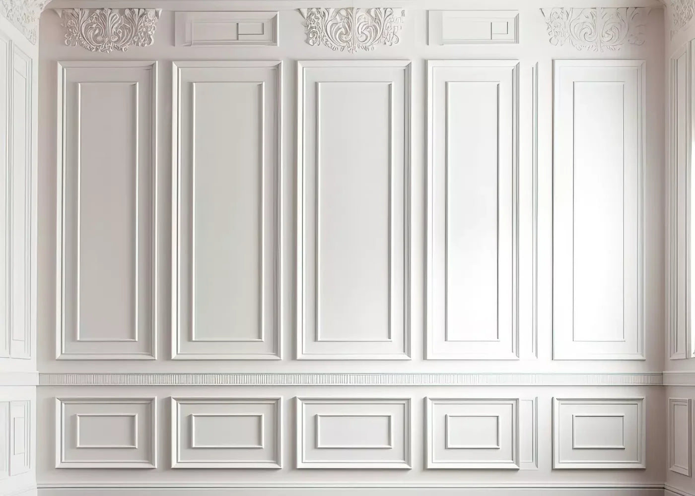 White Simple Ballroom 7X5 Ultracloth ( 84 X 60 Inch ) Backdrop
