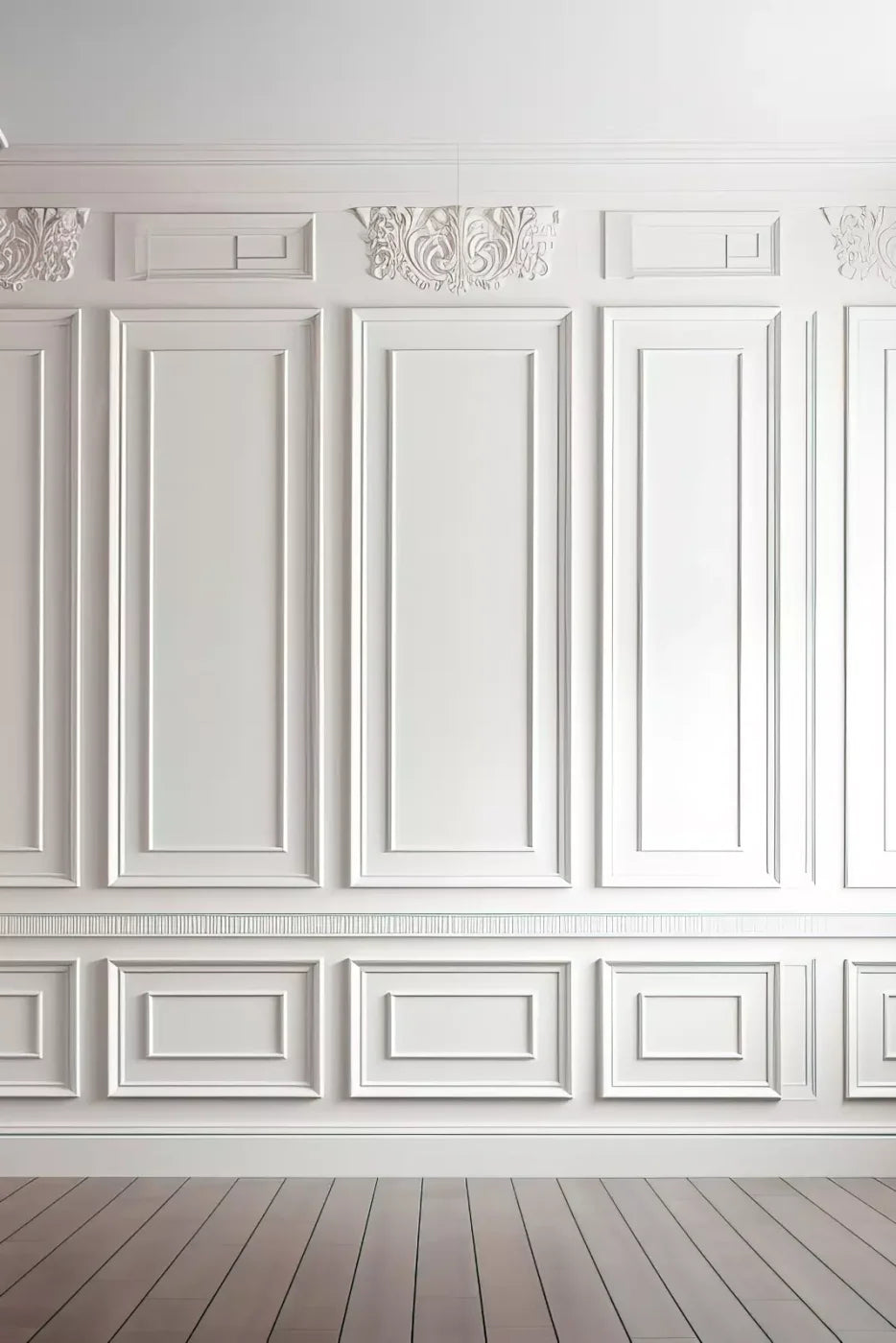 White Simple Ballroom 8X12 Ultracloth ( 96 X 144 Inch ) Backdrop