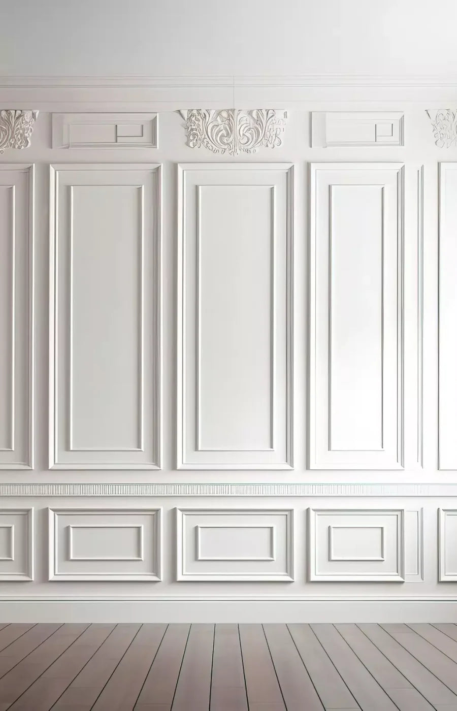 White Simple Ballroom 9X14 Ultracloth ( 108 X 168 Inch ) Backdrop