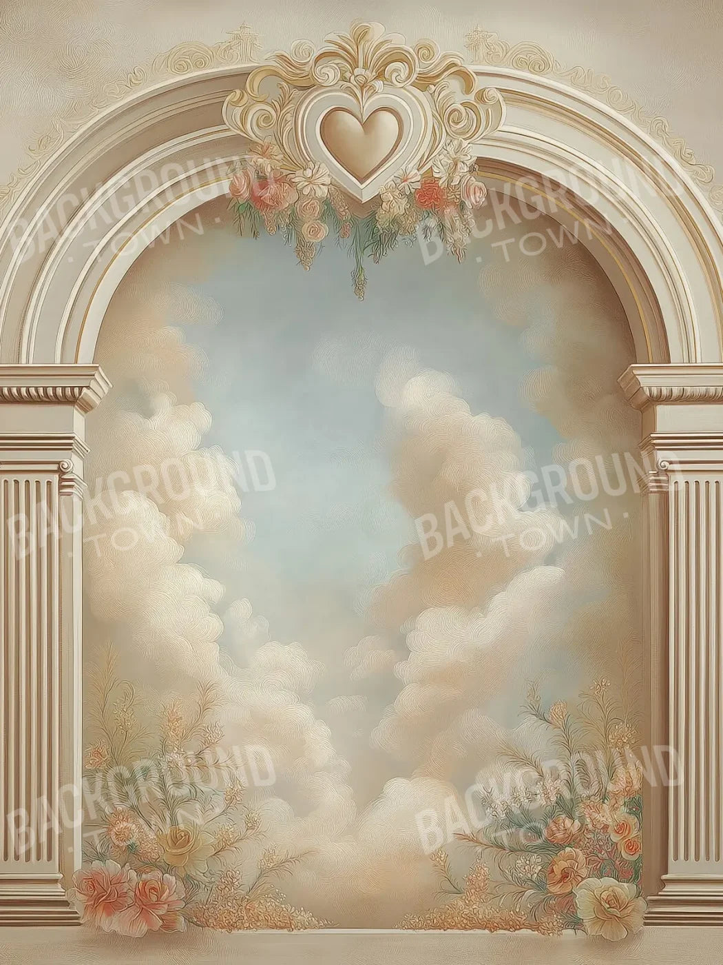 White Wall Archway 5’x6’8 Fleece (60 x 80 inch) Backdrop