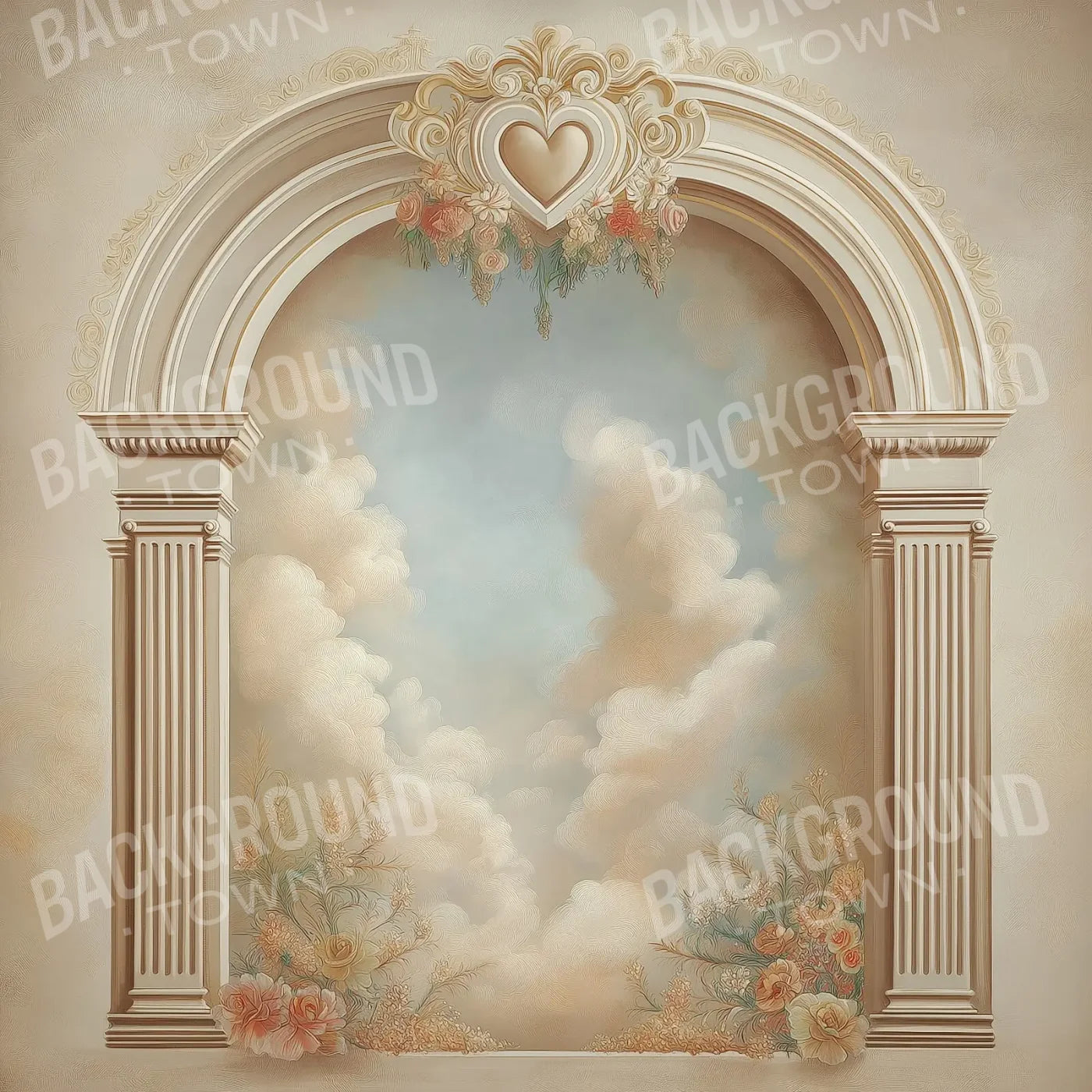 White Wall Archway 8’x8’ Fleece (96 x 96 inch) Backdrop