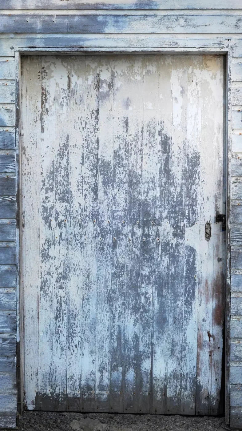 White Washed Door 8X14 Ultracloth ( 96 X 168 Inch ) Backdrop