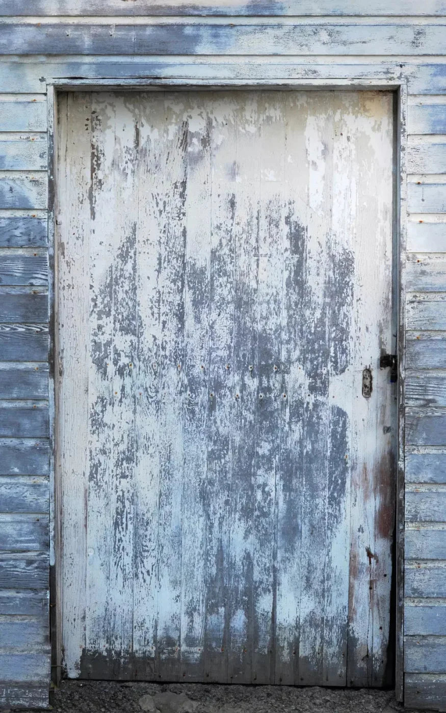 White Washed Door 9X14 Ultracloth ( 108 X 168 Inch ) Backdrop