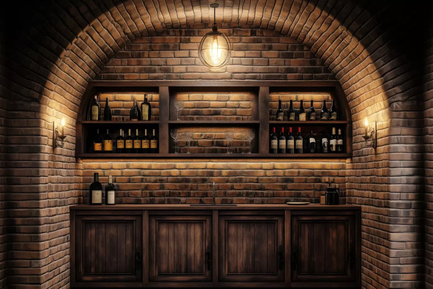 Wine Bar 12’X8’ Ultracloth (144 X 96 Inch) Backdrop