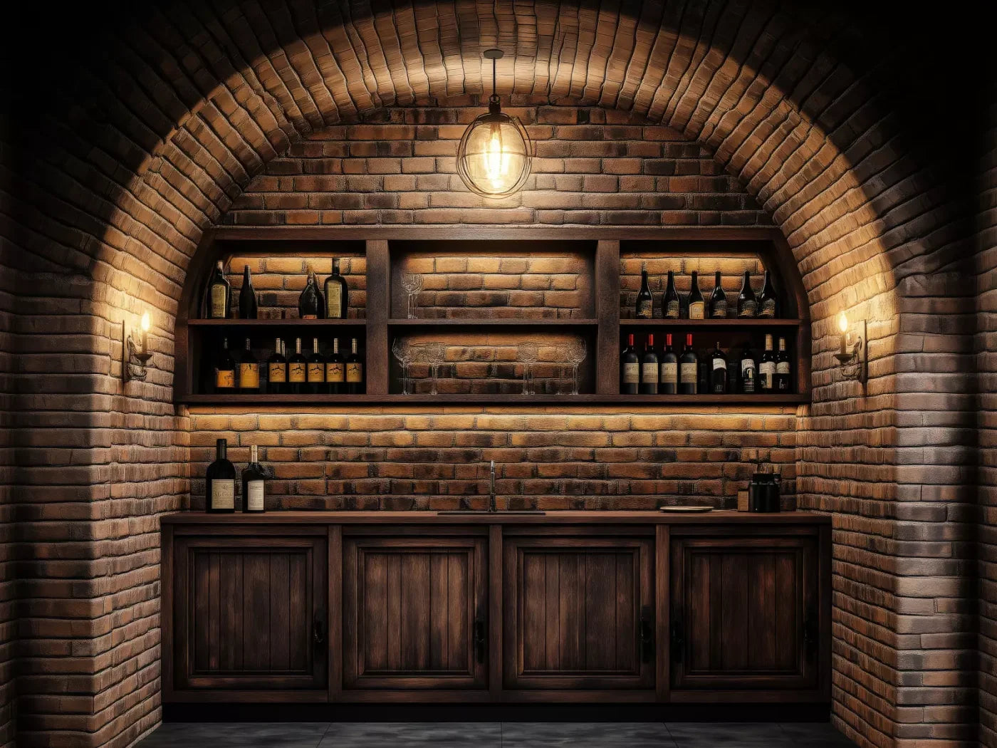 Wine Bar 6’8X5’ Fleece (80 X 60 Inch) Backdrop