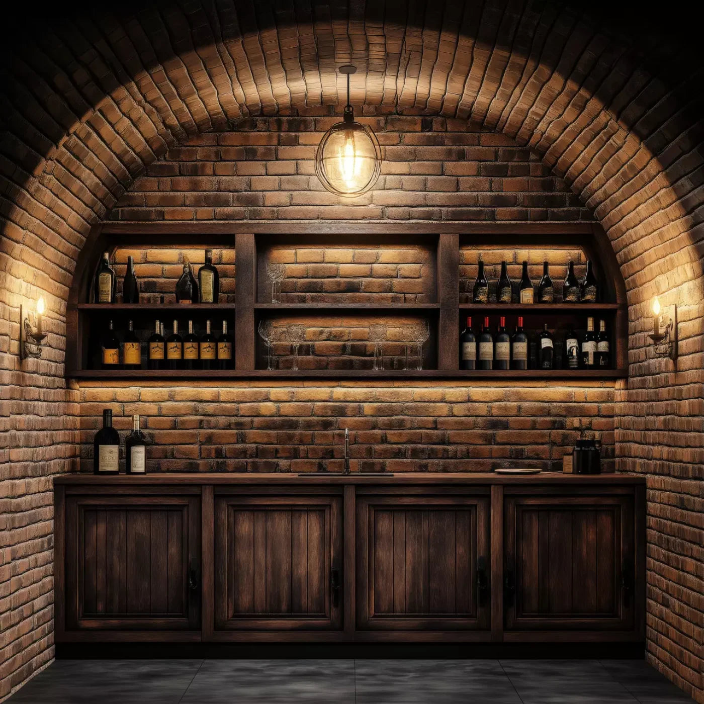 Wine Bar 8’X8’ Fleece (96 X Inch) Backdrop
