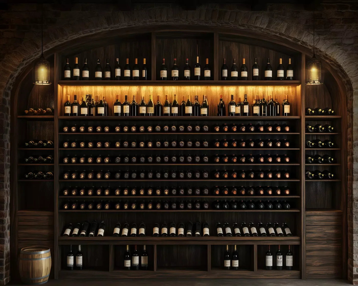 Wine Cellar 10’X8’ Fleece (120 X 96 Inch) Backdrop