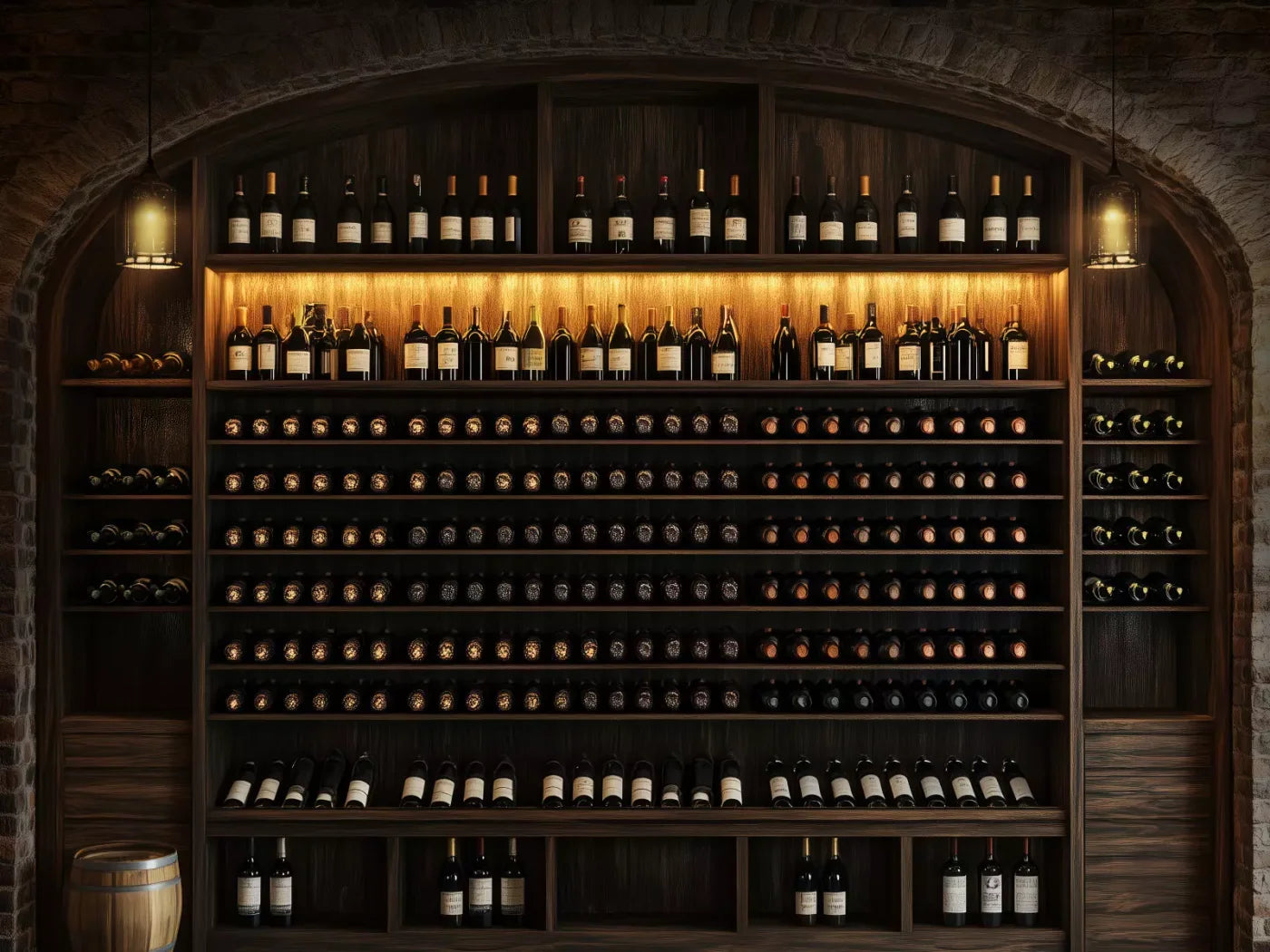 Wine Cellar 6’8X5’ Fleece (80 X 60 Inch) Backdrop