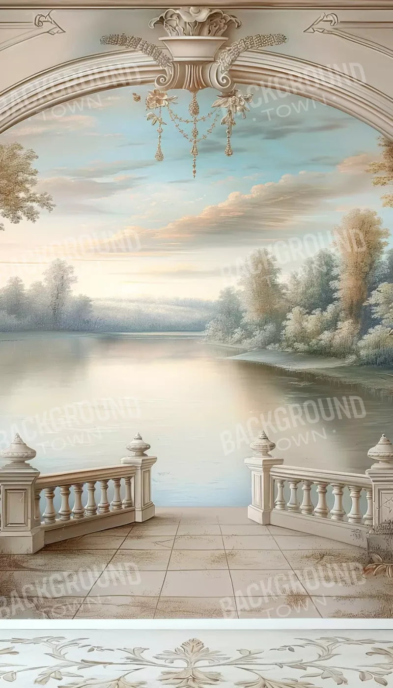 Winter Balcony Scenic 8’X14’ Ultracloth (96 X 168 Inch) Backdrop
