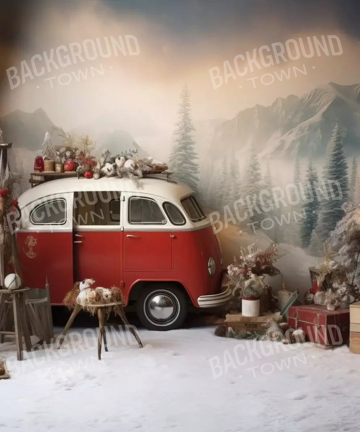 White , Red Backdrop for Photography