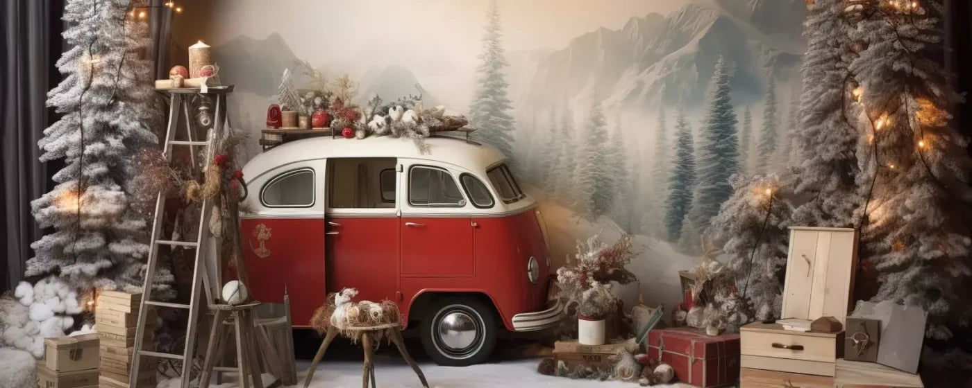 Winter Camping Ii 20’X8’ Ultracloth (240 X 96 Inch) Backdrop