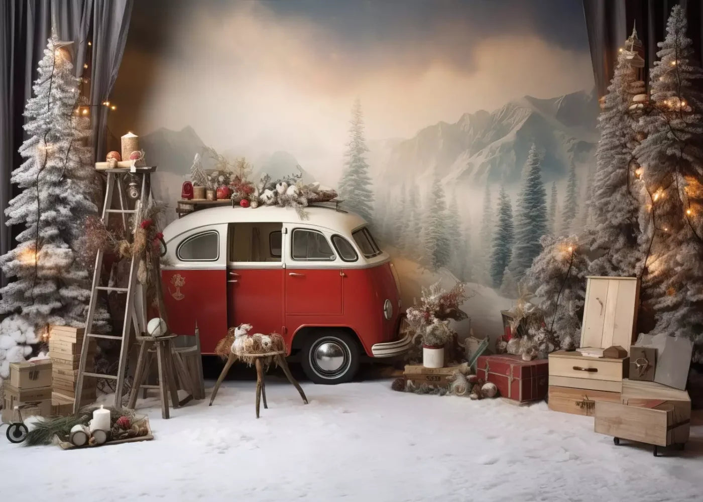 Winter Camping Ii 7’X5’ Ultracloth (84 X 60 Inch) Backdrop