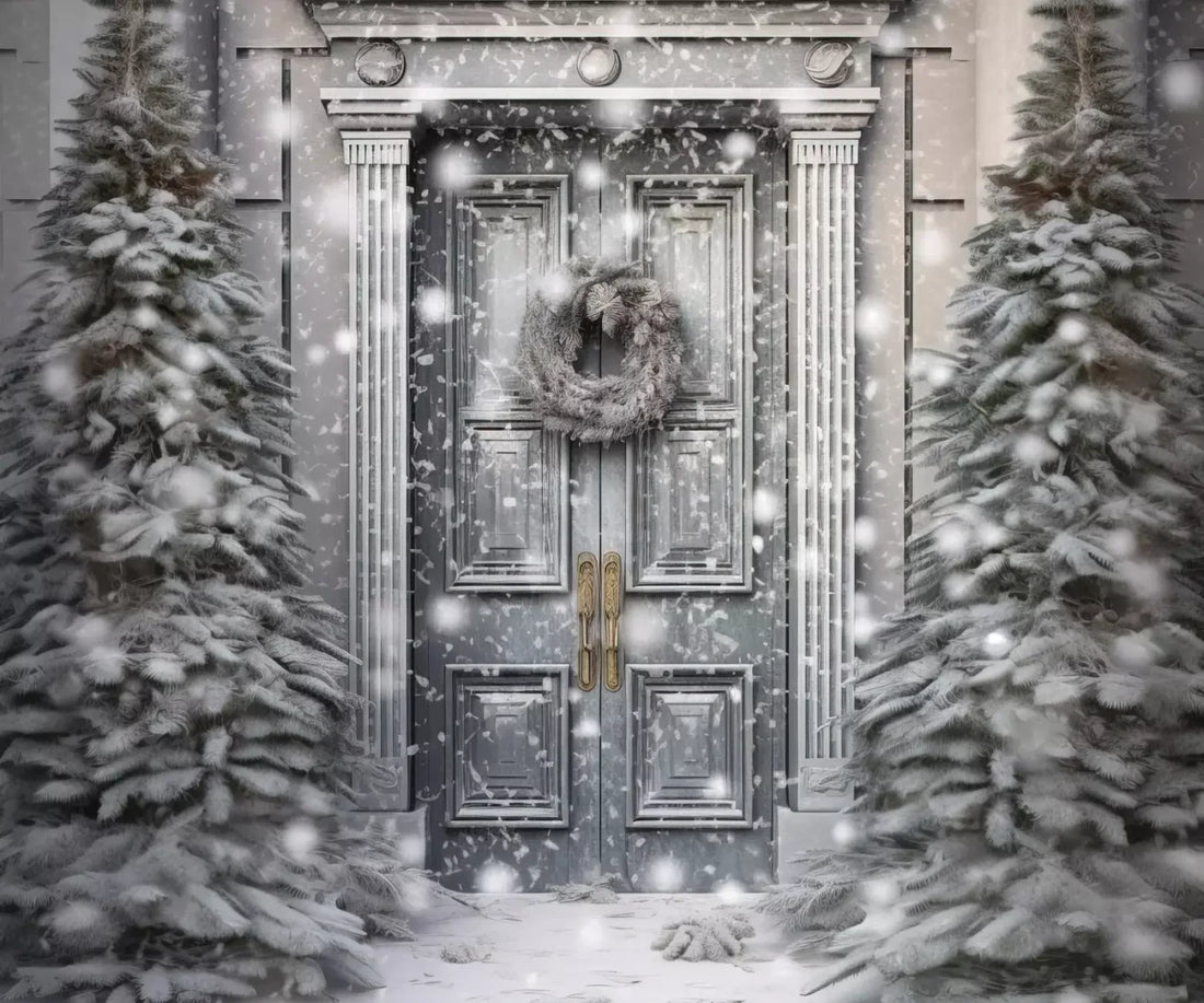 Winter Door 5’X4’2 Fleece (60 X 50 Inch) Backdrop