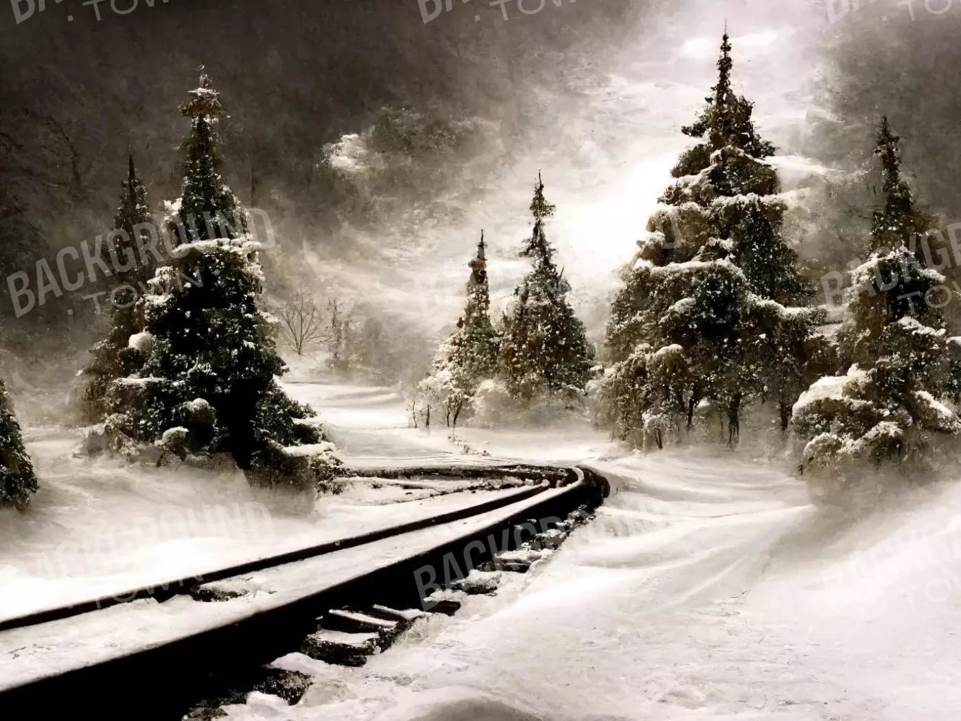 Winter Express 10X8 Fleece ( 120 X 96 Inch ) Backdrop