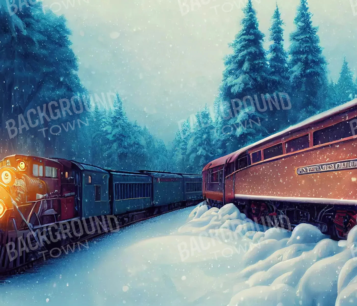 Winter Express 2 12X10 Ultracloth ( 144 X 120 Inch ) Backdrop