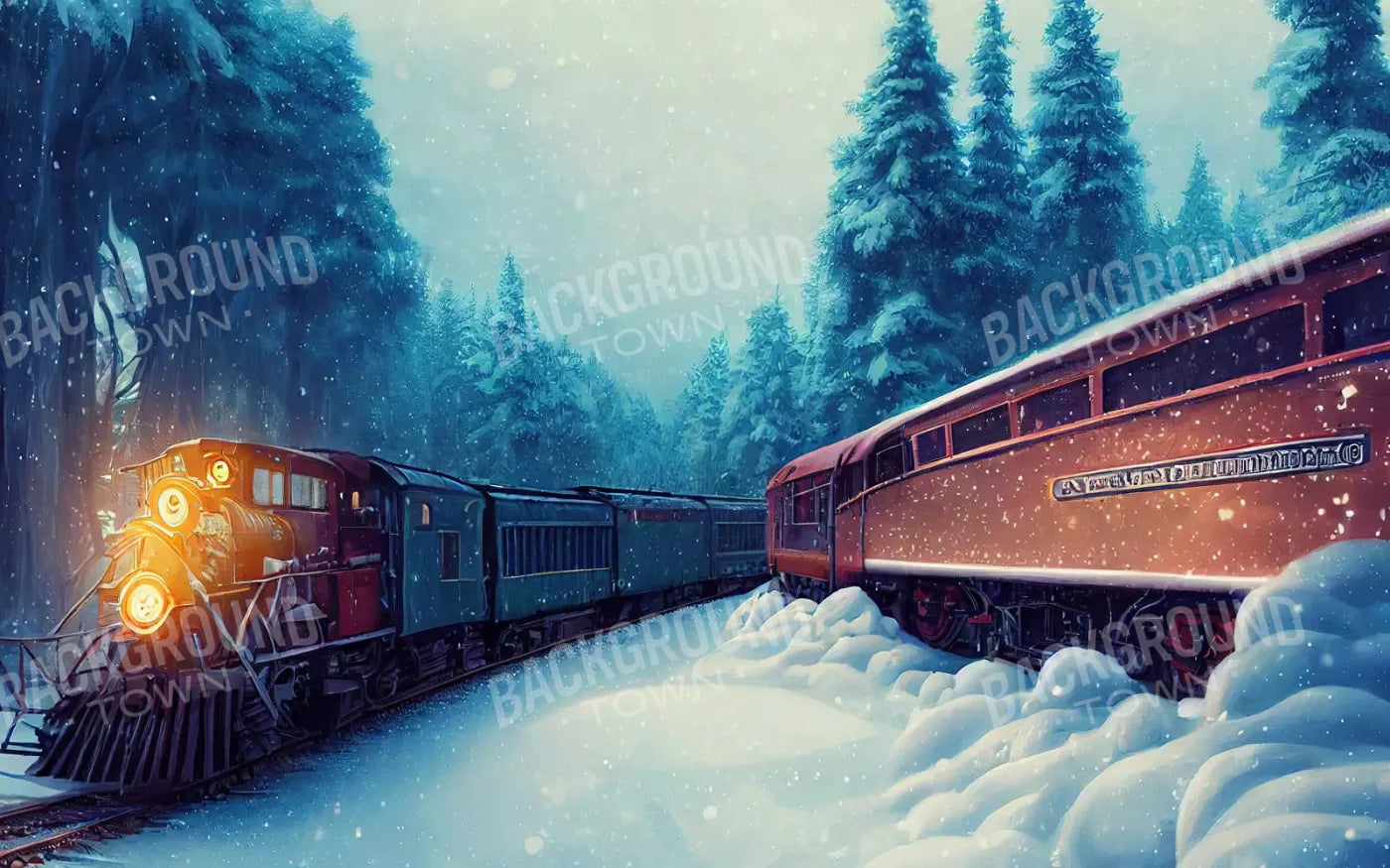 Winter Express 2 14X9 Ultracloth ( 168 X 108 Inch ) Backdrop