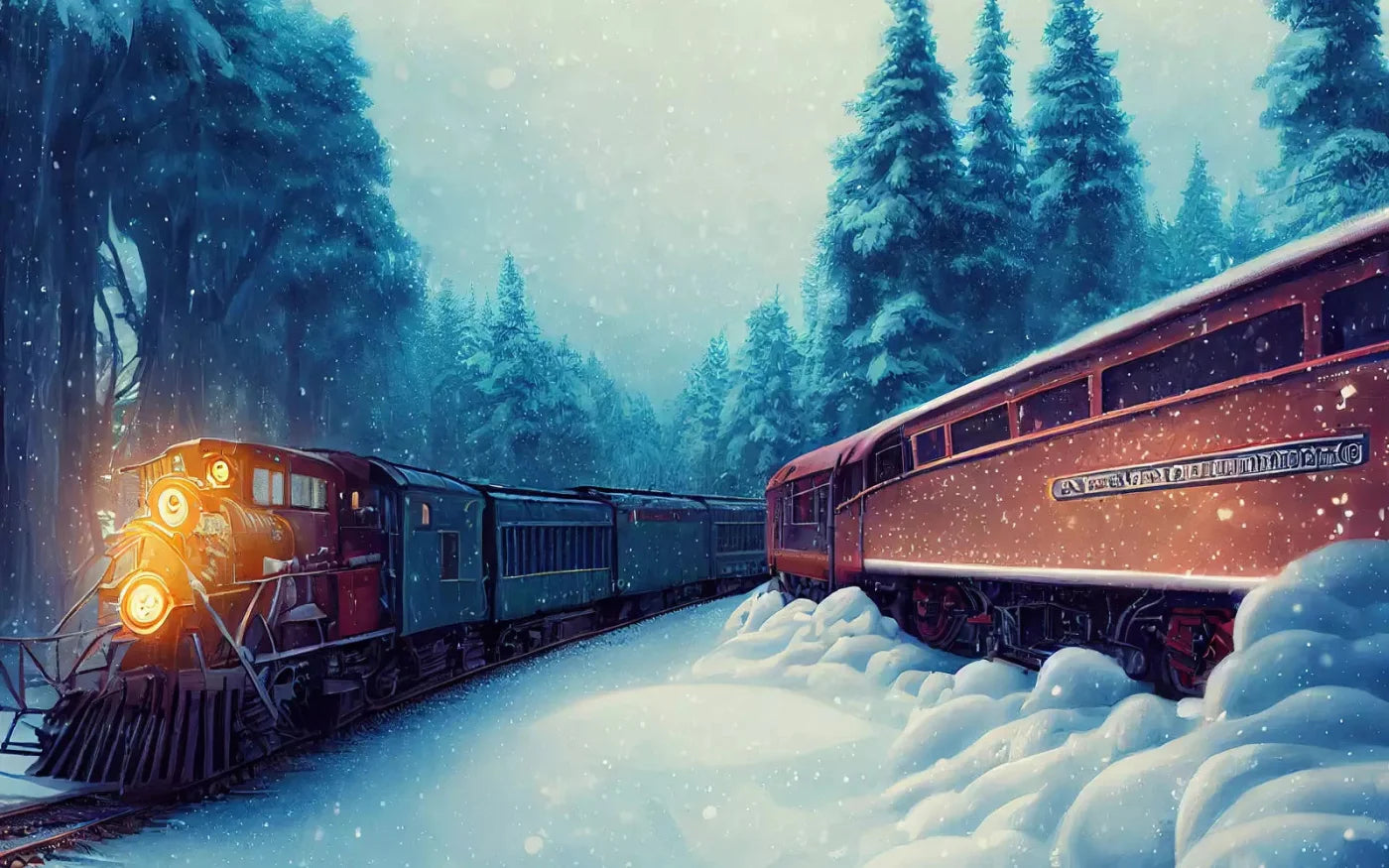Winter Express 2 14X9 Ultracloth ( 168 X 108 Inch ) Backdrop
