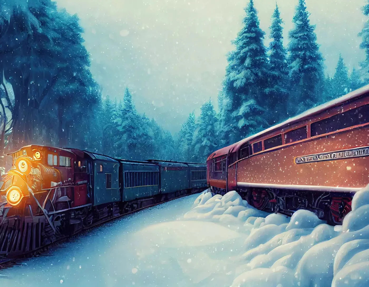 Winter Express 2 8X6 Fleece ( 96 X 72 Inch ) Backdrop