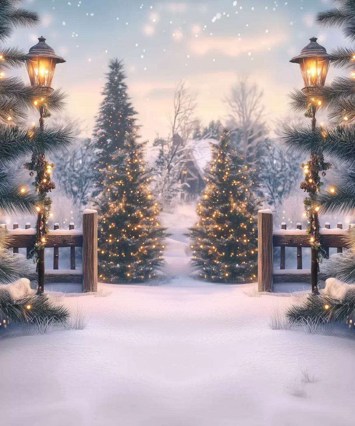 Winter Scene 10’X12’ Ultracloth (120 X 144 Inch) Backdrop