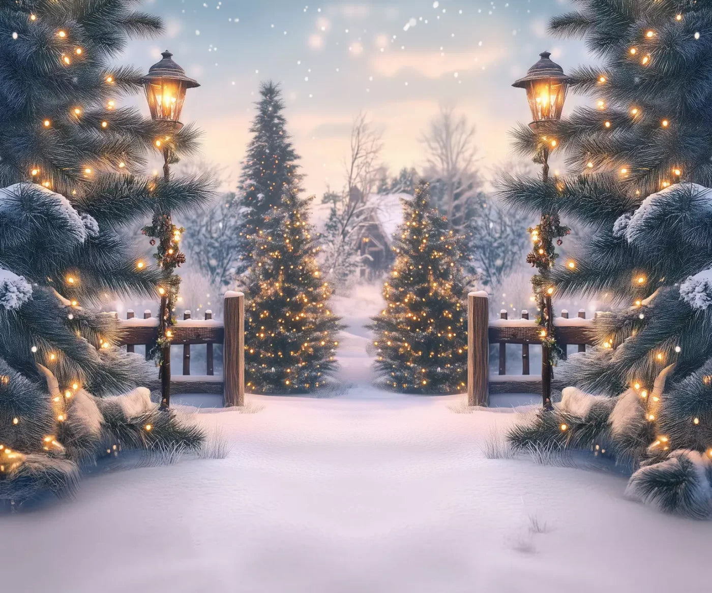 Winter Scene 12’X10’ Ultracloth (144 X 120 Inch) Backdrop