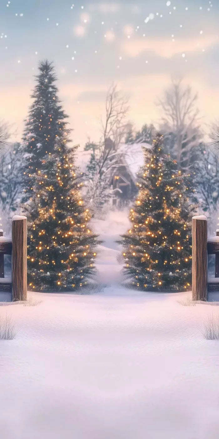Winter Scene 8’X16’ Ultracloth (96 X 192 Inch) Backdrop