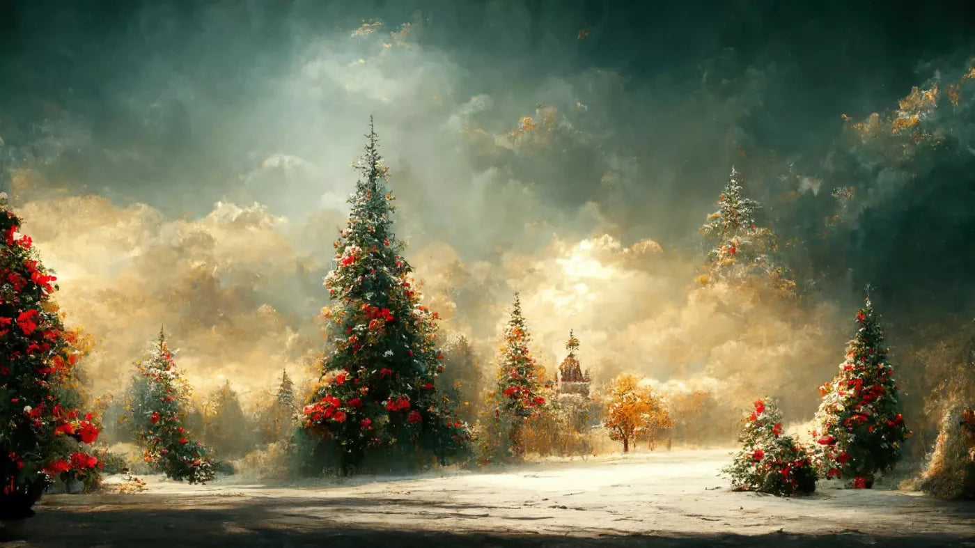 Winter Sunset 14X8 Ultracloth ( 168 X 96 Inch ) Backdrop