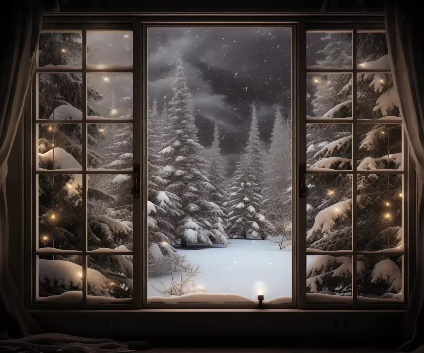 Winter Window 2 12X10 Ultracloth ( 144 X 120 Inch ) Backdrop