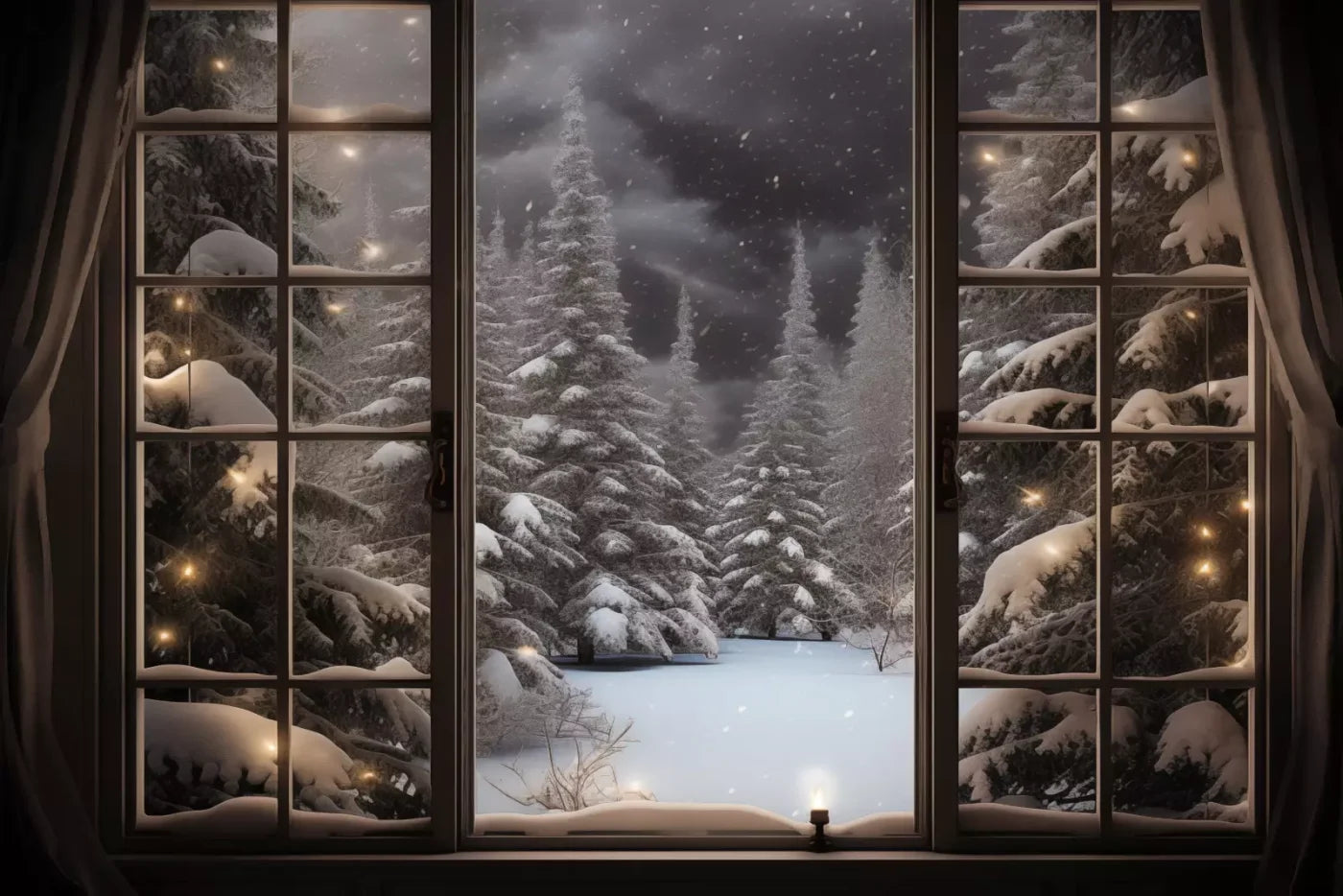 Winter Window 2 12X8 Ultracloth ( 144 X 96 Inch ) Backdrop
