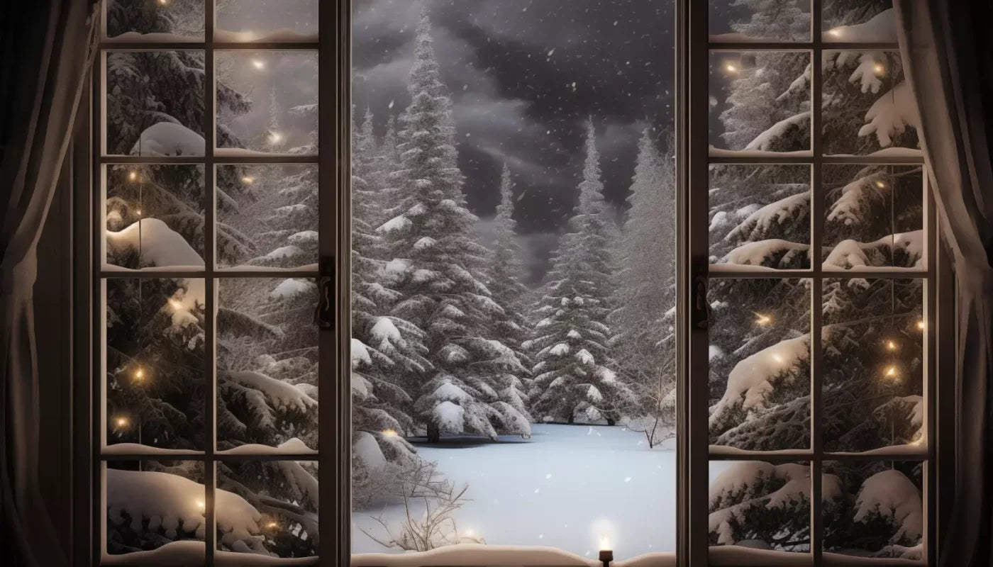 Winter Window 2 14X8 Ultracloth ( 168 X 96 Inch ) Backdrop
