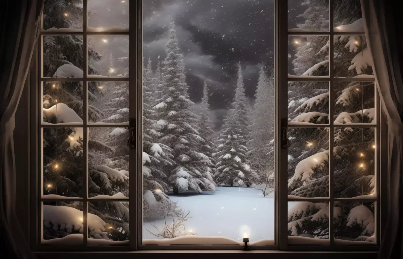 Winter Window 2 14X9 Ultracloth ( 168 X 108 Inch ) Backdrop