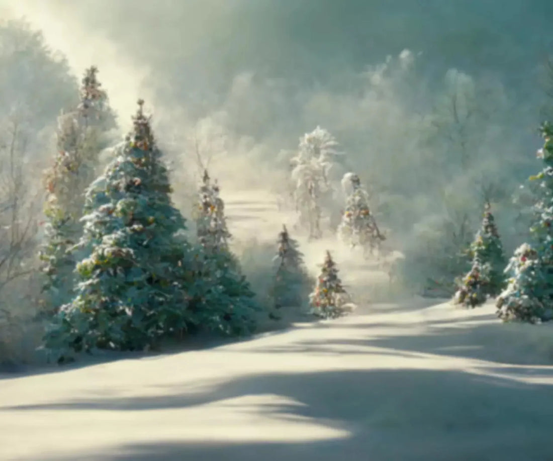 Winter Wonderland 1 5X42 Fleece ( 60 X 50 Inch ) Backdrop