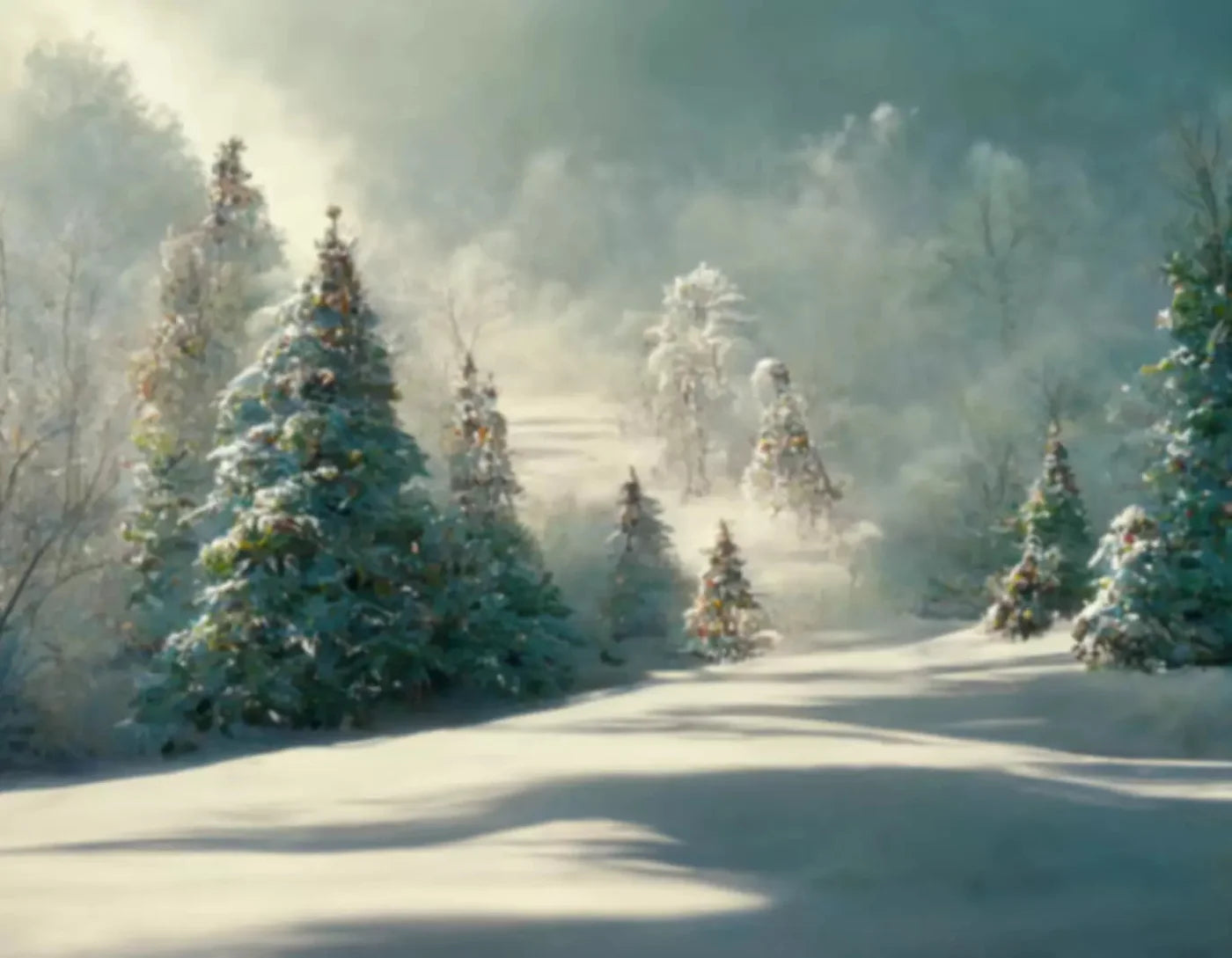 Winter Wonderland 1 8X6 Fleece ( 96 X 72 Inch ) Backdrop