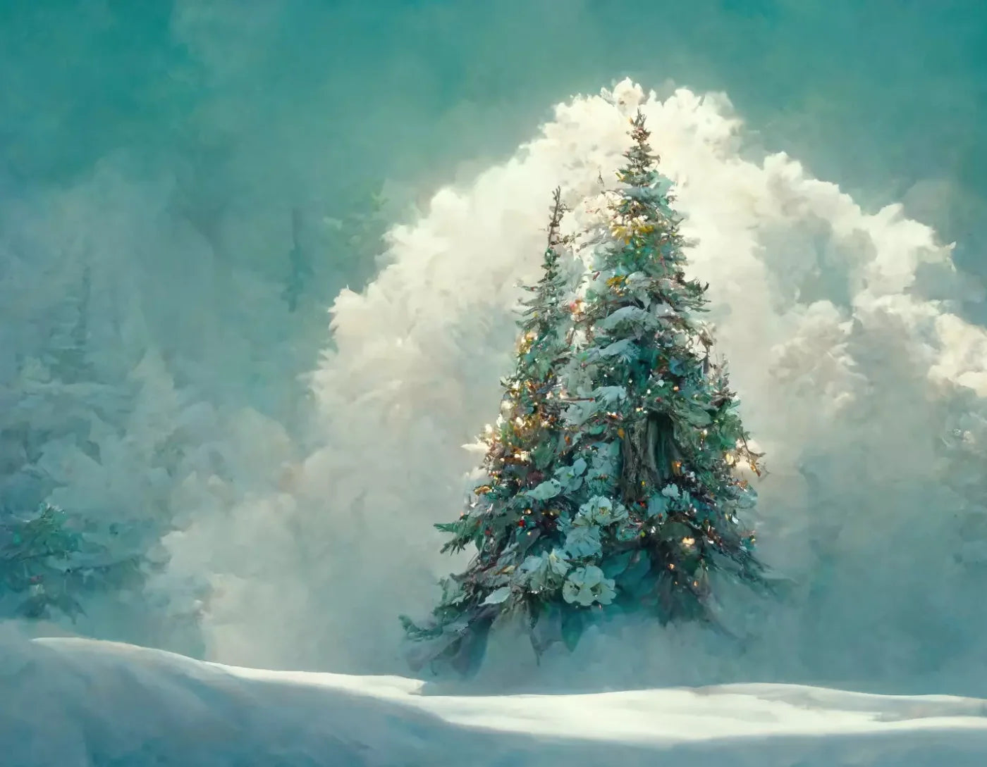 Winter Wonderland 2 8X6 Fleece ( 96 X 72 Inch ) Backdrop