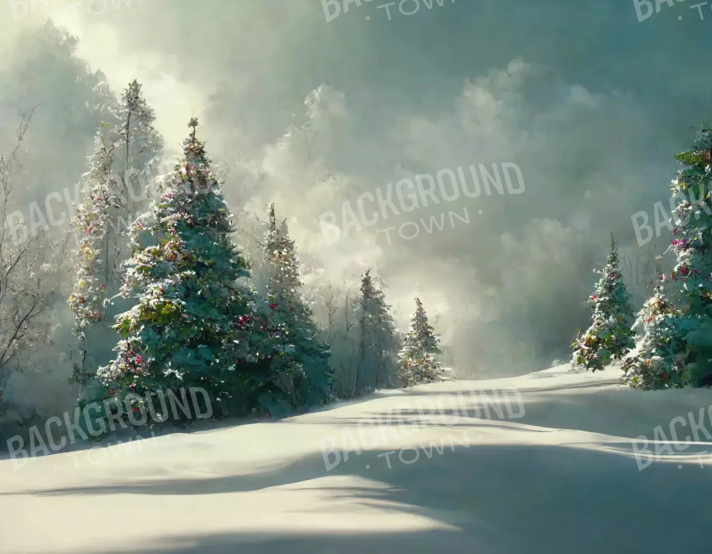 Winter Wonderland 8X6 Fleece ( 96 X 72 Inch ) Backdrop