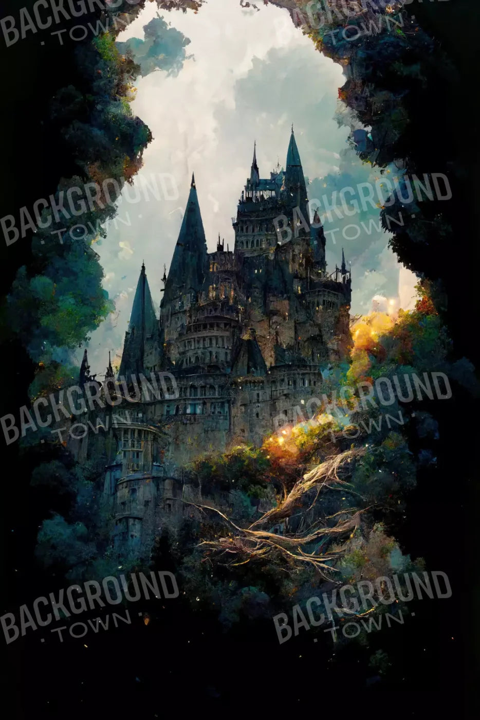 Wizard Castle 5X8 Ultracloth ( 60 X 96 Inch ) Backdrop