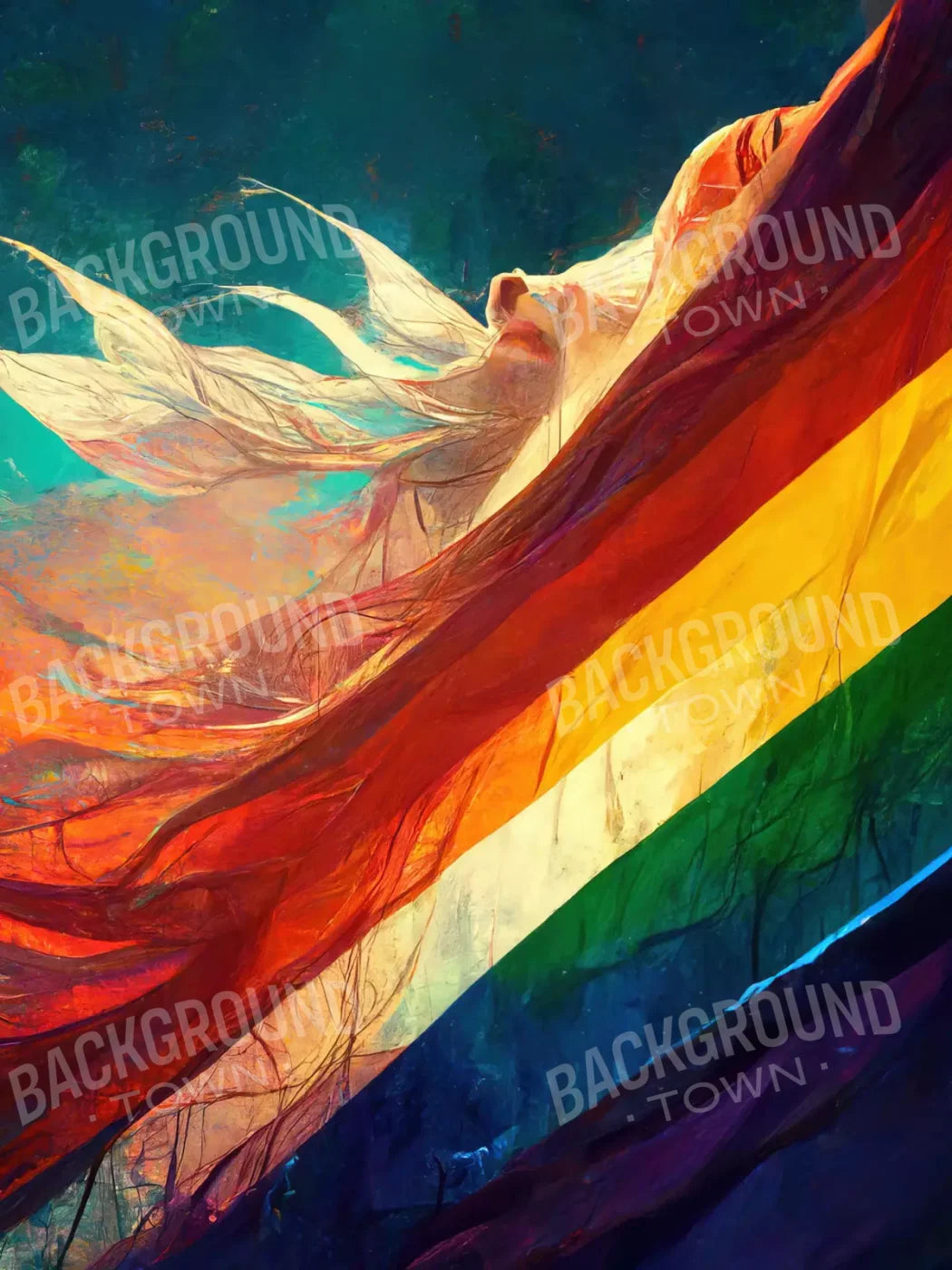 Waving Pride 8X10 Fleece ( 96 X 120 Inch ) Backdrop
