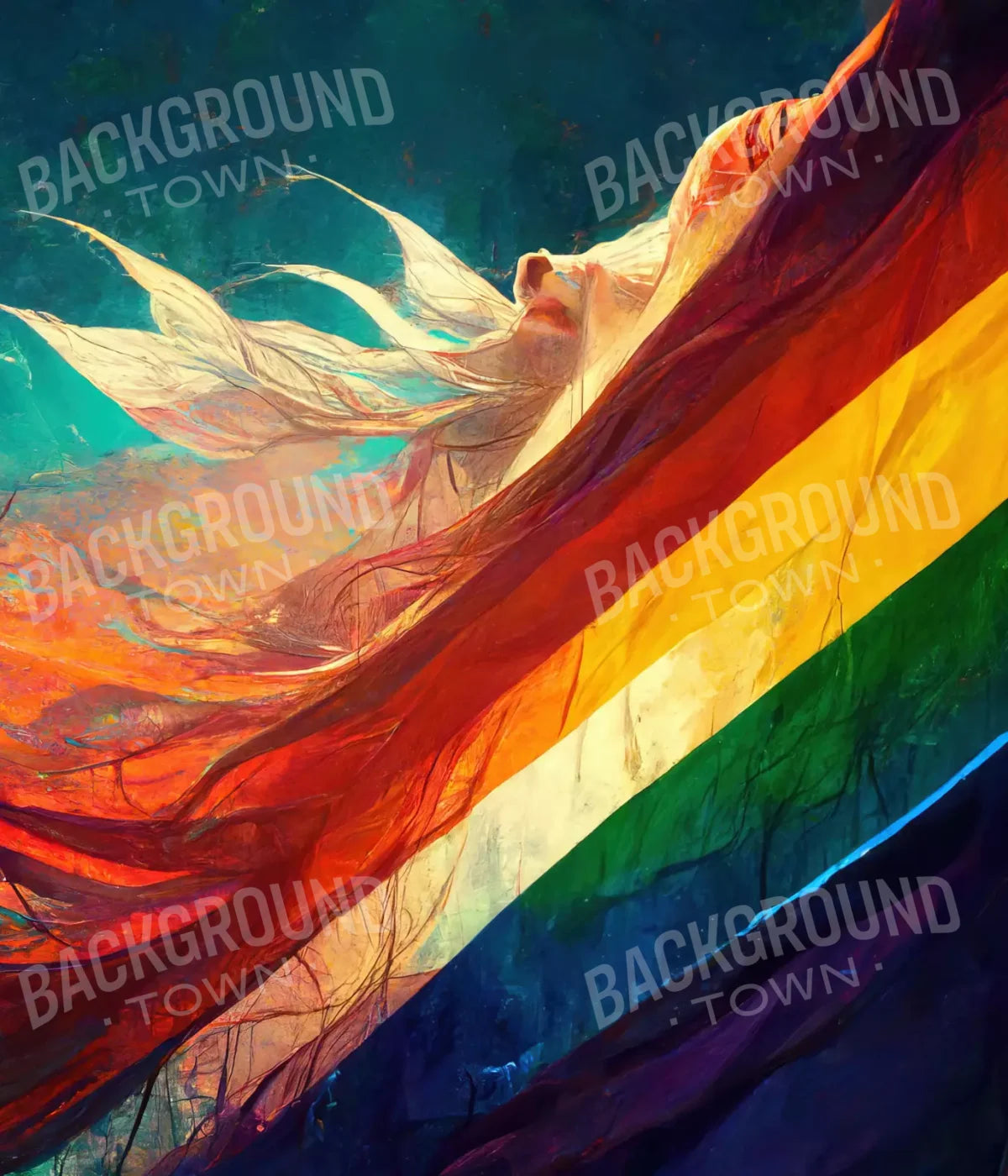 Waving Pride 10X12 Ultracloth ( 120 X 144 Inch ) Backdrop