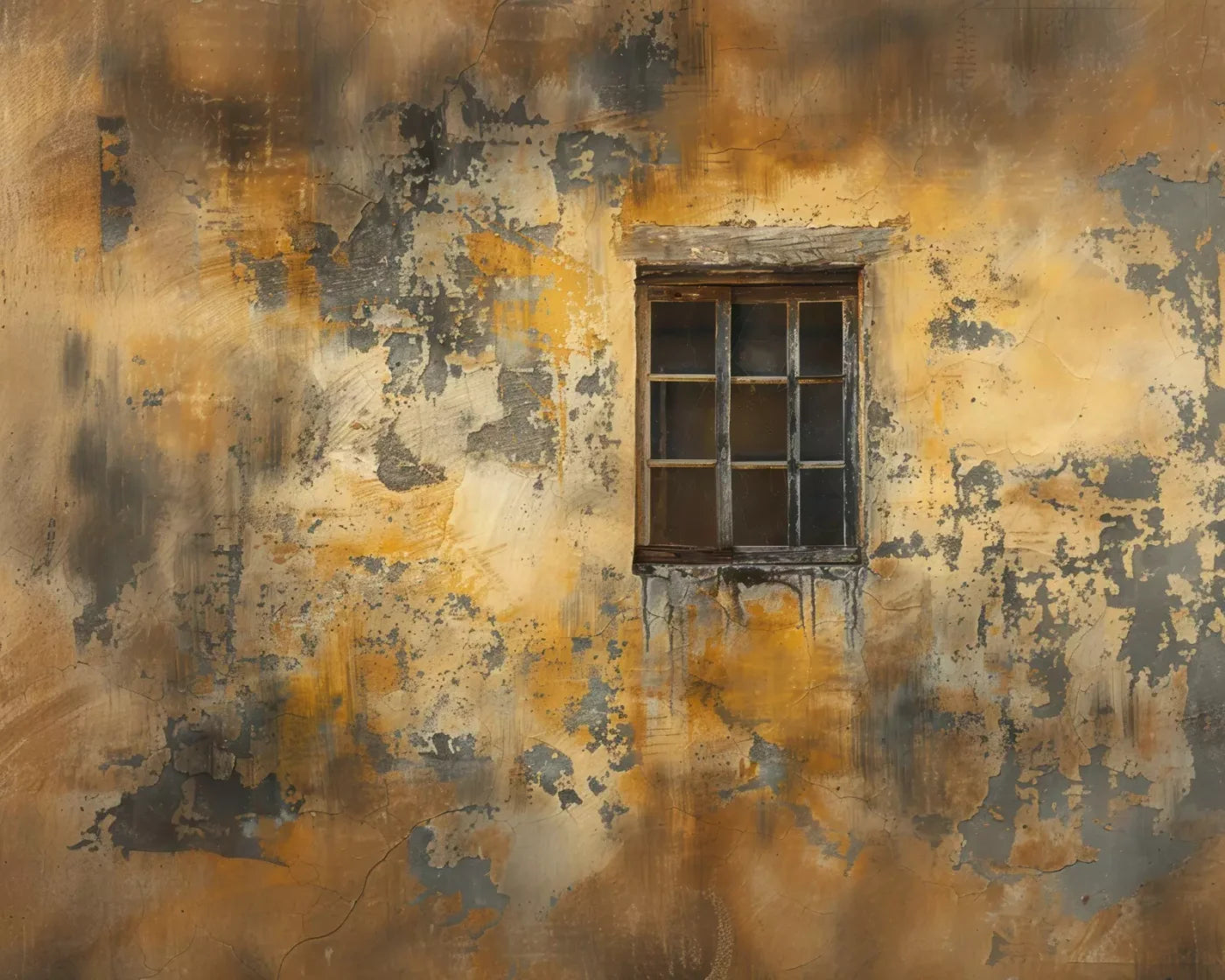 Yellow Cracked Wall 10’x8’ Fleece (120 x 96 inch) Backdrop