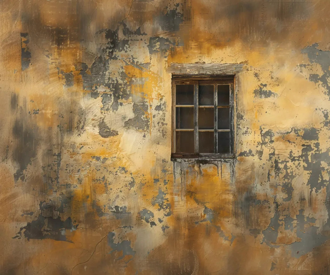 Yellow Cracked Wall 5’x4’2 Fleece (60 x 50 inch) Backdrop