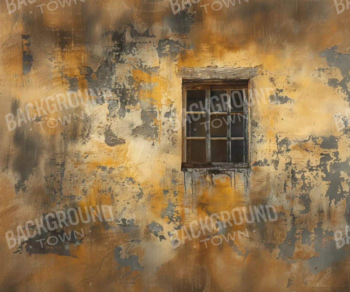 Yellow Cracked Wall 5’x4’2 Fleece (60 x 50 inch) Backdrop